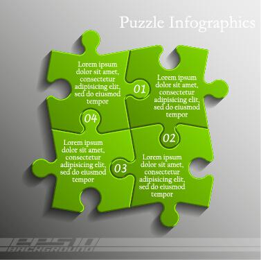 creative puzzle infographic template vector