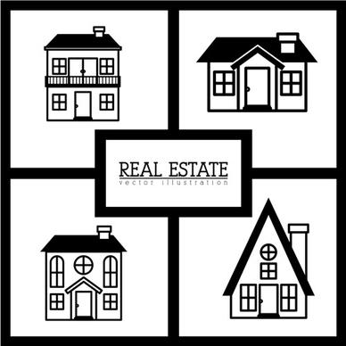 creative real estate illustration vectors