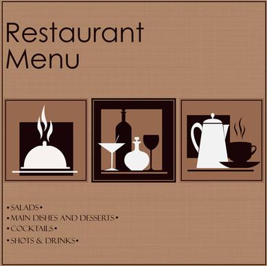 creative restaurant menu cover design vector