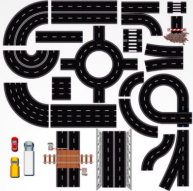 creative road design elements vector