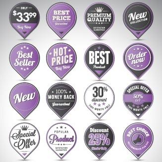 creative sale badges design graphics