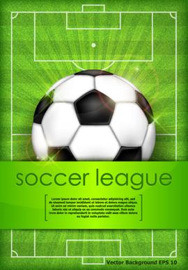creative soccer league vector background