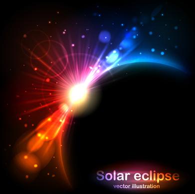 creative solar eclipse vector illustration