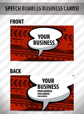creative speech bubble business card vector graphic