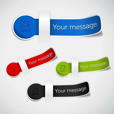 sale sticker templates modern curled up 3d shaped