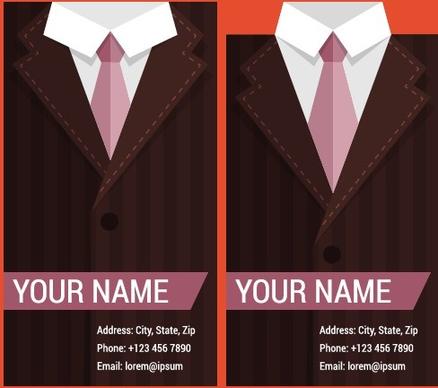 creative suit with business cards vector set