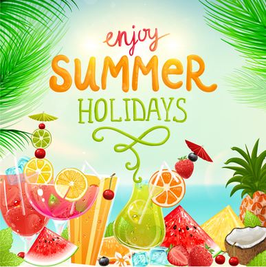creative summer holidays vector backgrounds