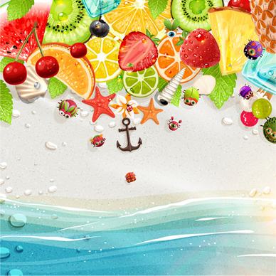 creative summer holidays vector backgrounds