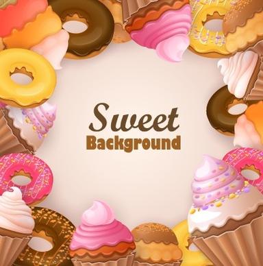 creative sweets vector background art