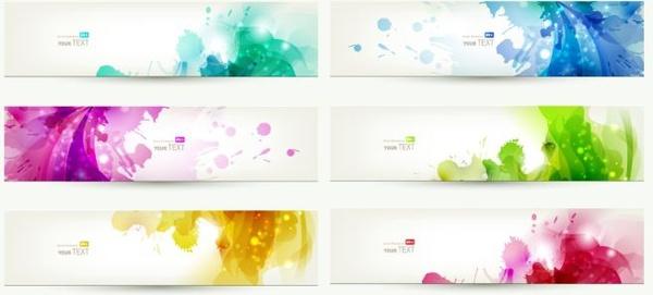 abstract background sets colorful sparkling watercolor grunge decor