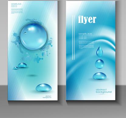creative water flyer cover vector