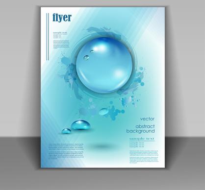 creative water flyer cover vector
