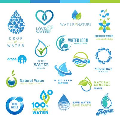 creative water logos design