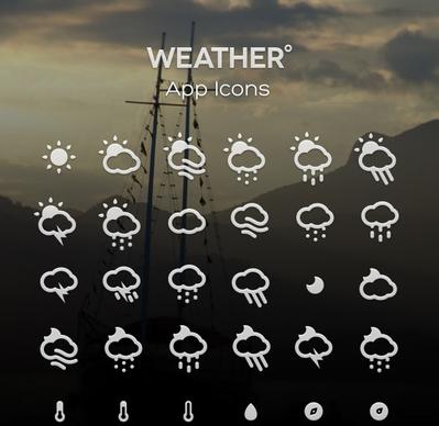 creative weather app icons