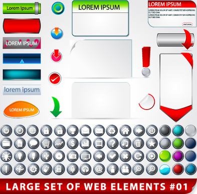 creative web design elements vector