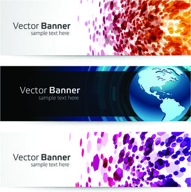 creative website headers banner vector set