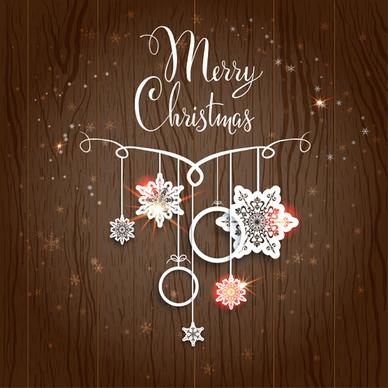 creative xmas decorations with wooden background
