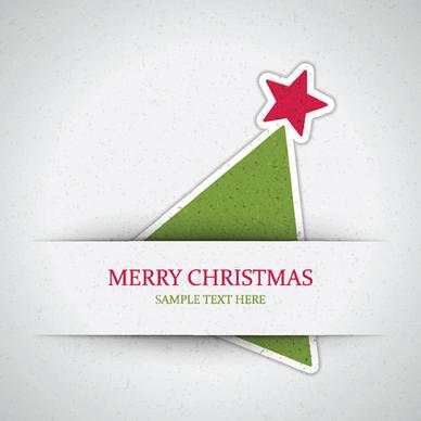creative xmas tree christmas cards vector
