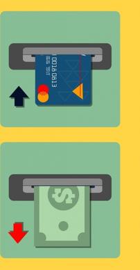 credit card advertising colored flat design money icon