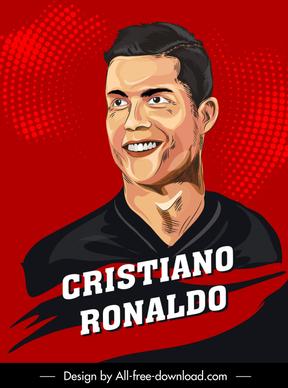  cristiano ronaldo footballer cartoon portrait