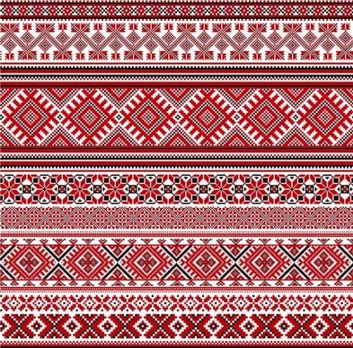 cross stitch patterns 08 vector