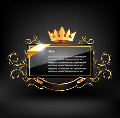 crown with glass label vector