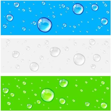 crystal clear water drops 01 vector