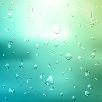 crystal water drops with blurred background art