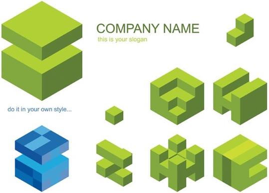 cube logo vector graphic