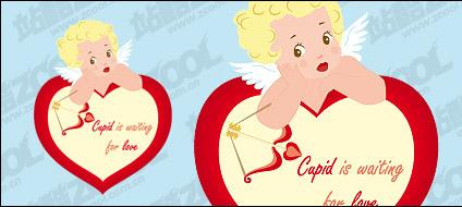 Cupid's lovely Venus icon vector material