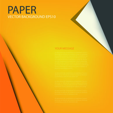 curled corner paper vector background set