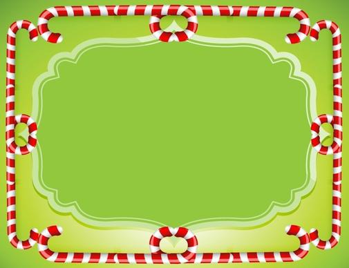 Curly Candy Cane Horizontal Frame