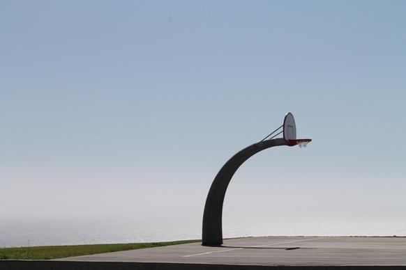 curved basketball hoop