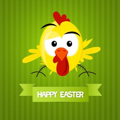 cute animal with easter cards vector