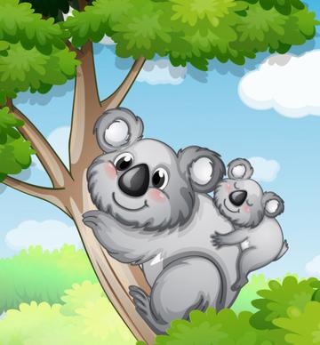 cute animals and children cartoon theme vector backgrounds