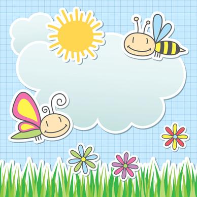 cute baby backgrounds vector