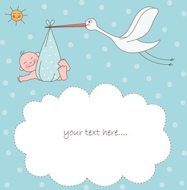 cute baby theme background design vector set