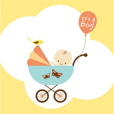 cute baby theme background design vector set