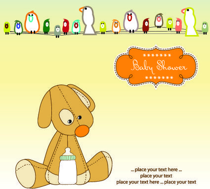 cute baby vector backgrounds set