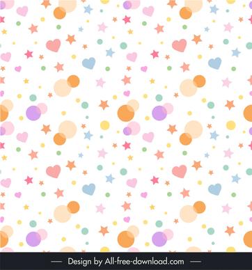 cute background template colorful bokeh stars round shapes