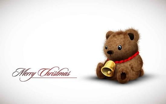 christmas banner cute teddy bear decor bright realistic