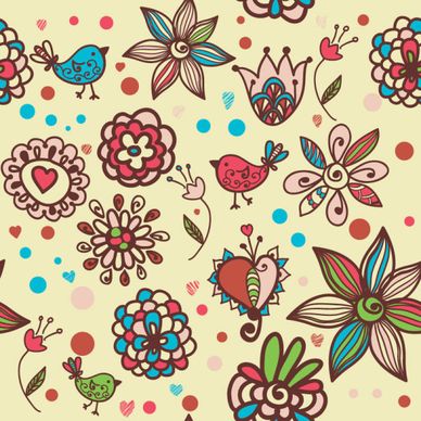 cute cartoon decorative pattern background vector