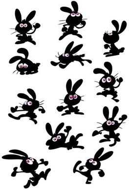 cute cartoon rabbit vector