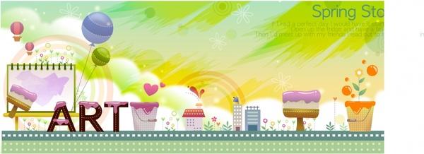 card background cute colorful paint work decor