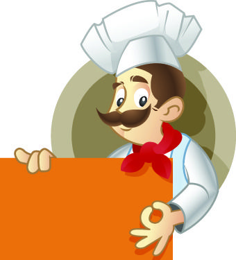 cute chef illustration vector set