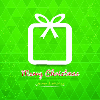 cute christmas gift box background vector