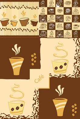 cute coffee style vector graphic