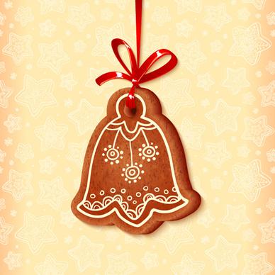 cute cookie christmas ornament vector