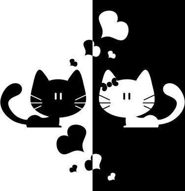 cute kittens vector set