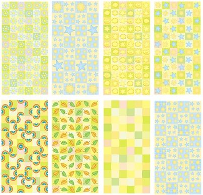 decorative pattern templates bright colorful flat repeating design